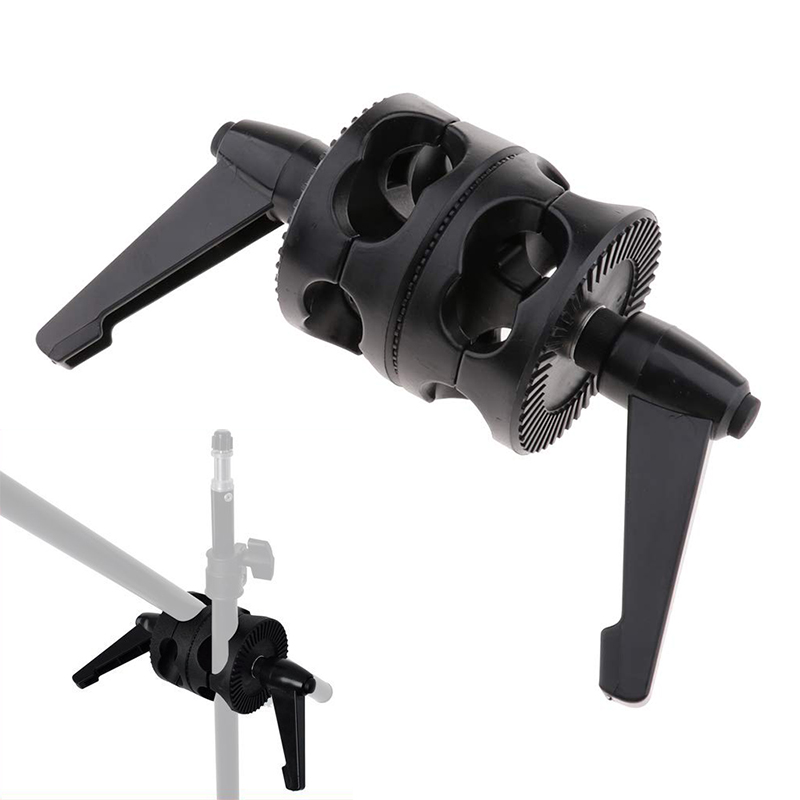 

Swivel Grip Dual Head Bracket Clamp for Photography Holder Arm Support Photo Studio Angle Dual Swivel LED Light Mount Bracket