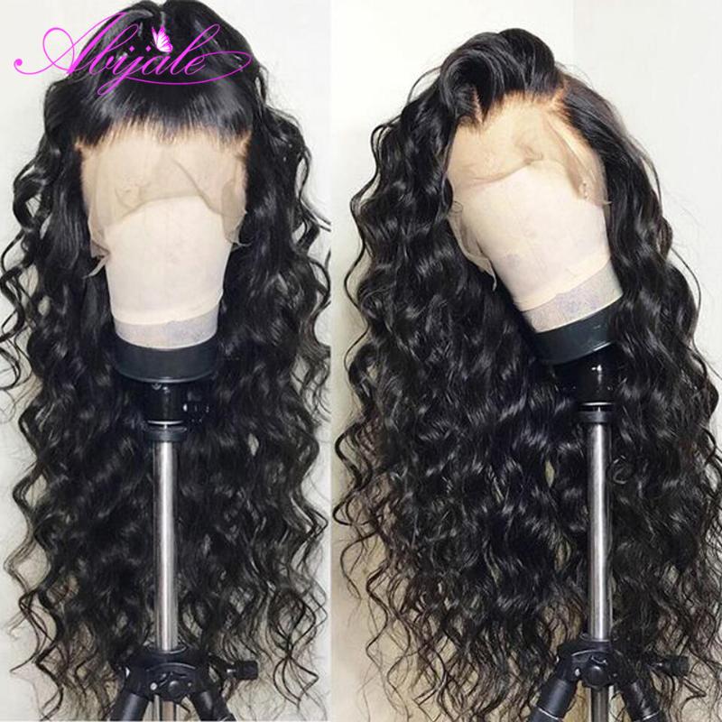 

Abijale 13x4 Lace Front Human Hiar Wigs Brazilian Deep Wave Wig Remy Human Hair Wigs With Baby Hair 4x4 Lace closure Wig 150% D, As pic