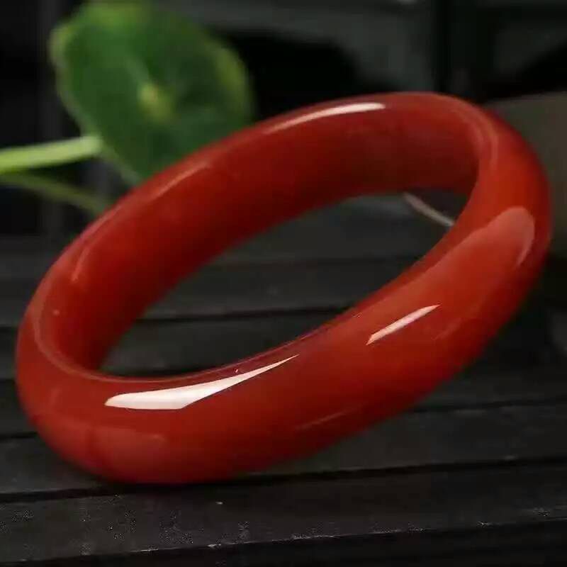 

Fine JoursNeige Bright Red Natural Crystal Bangle Lucky for Women Girl Friend Gift Style Pretty Bracelet Fashion Bangle Jewelry