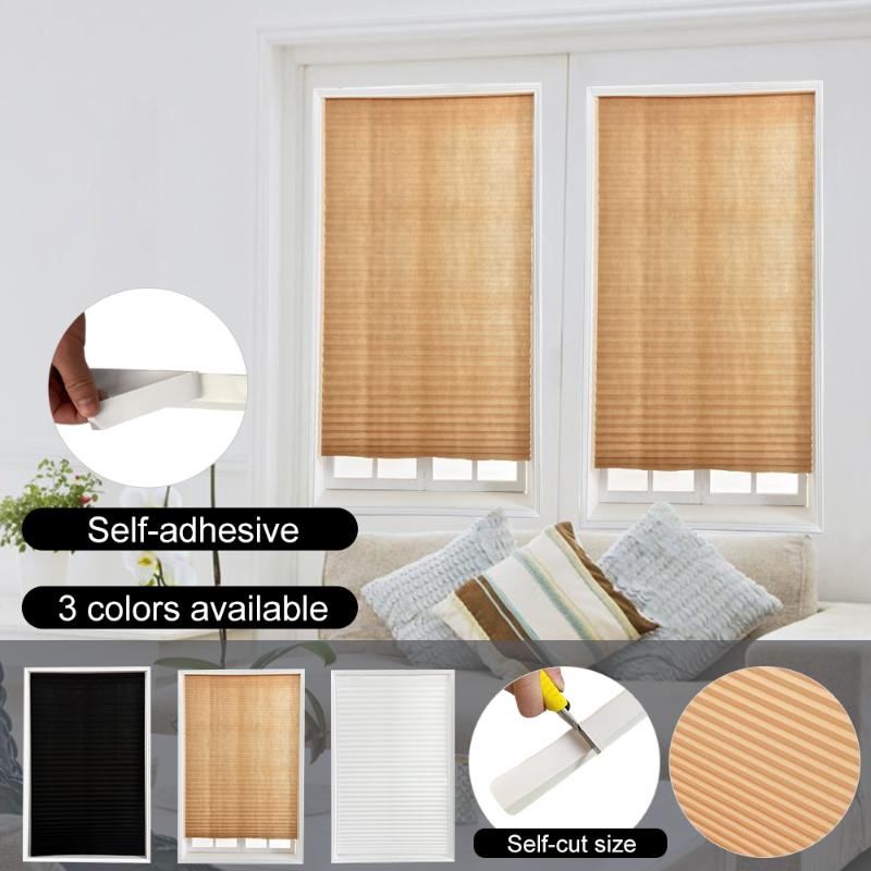 

Self-Adhesive Windows Blinds Half Blackout Curtains for Bathroom Balcony Shades for Living Room Window Door Decor, G242904a