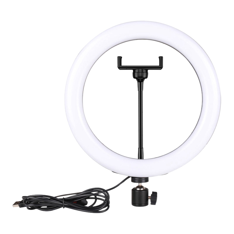 

10 Inch RGB Colorful Ring Light, Live Fill Light with Triple-cornered Bracket, Desktop Full-Color Selfie Light