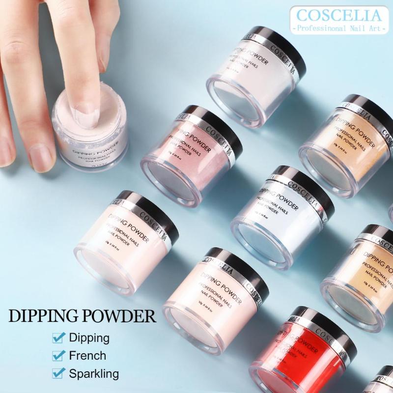 

COSCELIA Dipping Nail Powder Gradient Acrylic Powder Dip Glitter For Manicure French Nail Polish Without Lamp Cure For Art