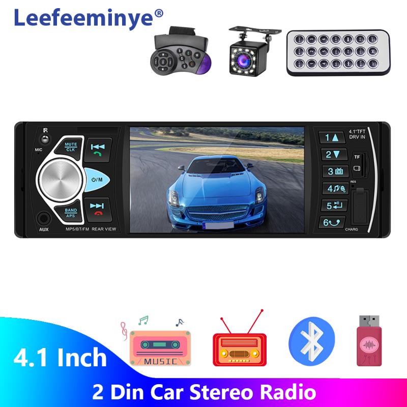 

1 Din Car Radio MP5 Player FM Radio with Steering Wheel Controller 1Din Autoradio Bluetooth USB AUX Support Reversing Camera