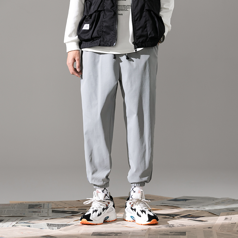 

Men 's outdoor sports jogger hiking fitness gym sweatpants, Jswzk-828-bk