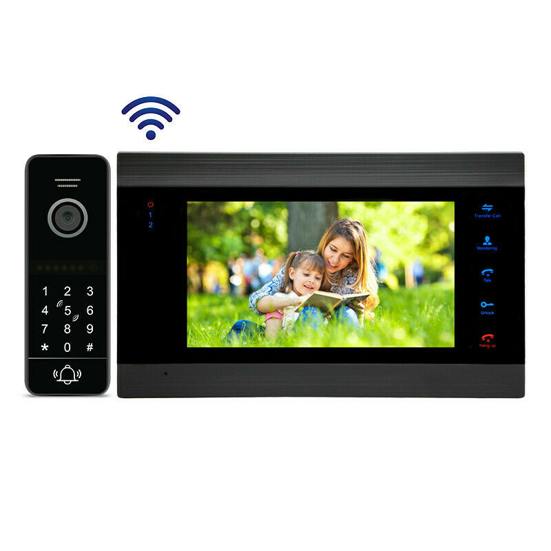 

Wired WiFI App Mobile Phone Unlock Video Door Phone Intercom Smart Security Doorbell System RFID Code KeyPad RFID Camera