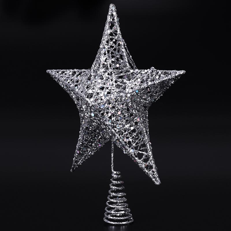 

Christmas Tree Star Topper Shimmery Star Christmas Tree Topper Xmas 5 Point Treetop Decoration