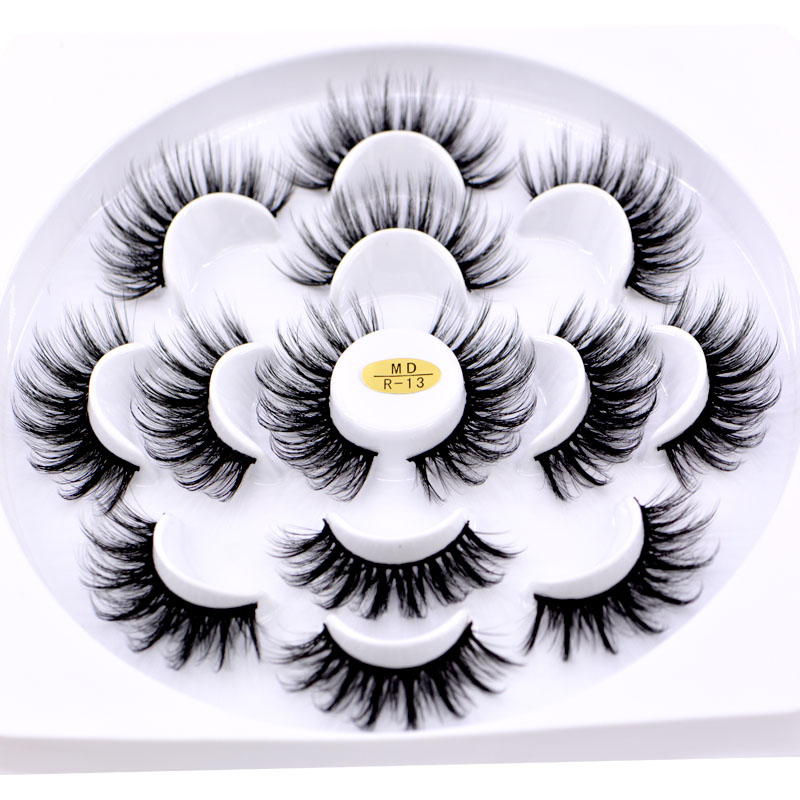 

2020 New 7 pairs Eyelashes 3D Mink Lashes natural handmade volume soft lashes long eyelash extension mink eyelash for makeup