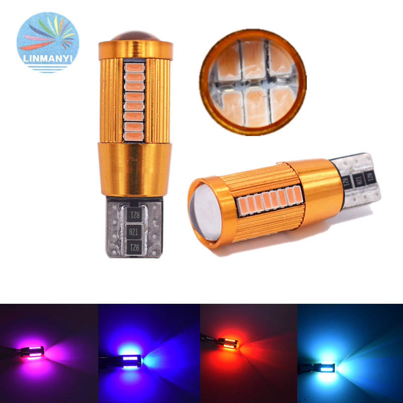 

2pcs 147 161 194 168 T10 3014 38SMD Canbus No Error Free Clearance Lights Instrument Lights Dome Light WHITE/ICE-BULE/RED/PINK, As pic