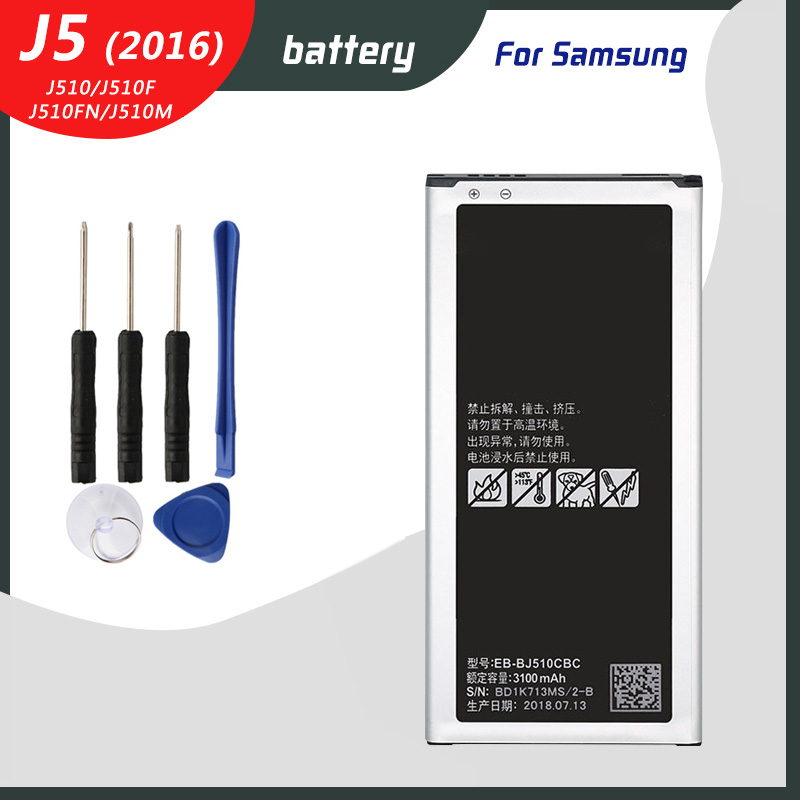

Original Battery for Samsung Galaxy J5 2016 Edition Replacement J510 J510FN J510F J510G J510Y J510M 3100mAh EB-BJ510CBC