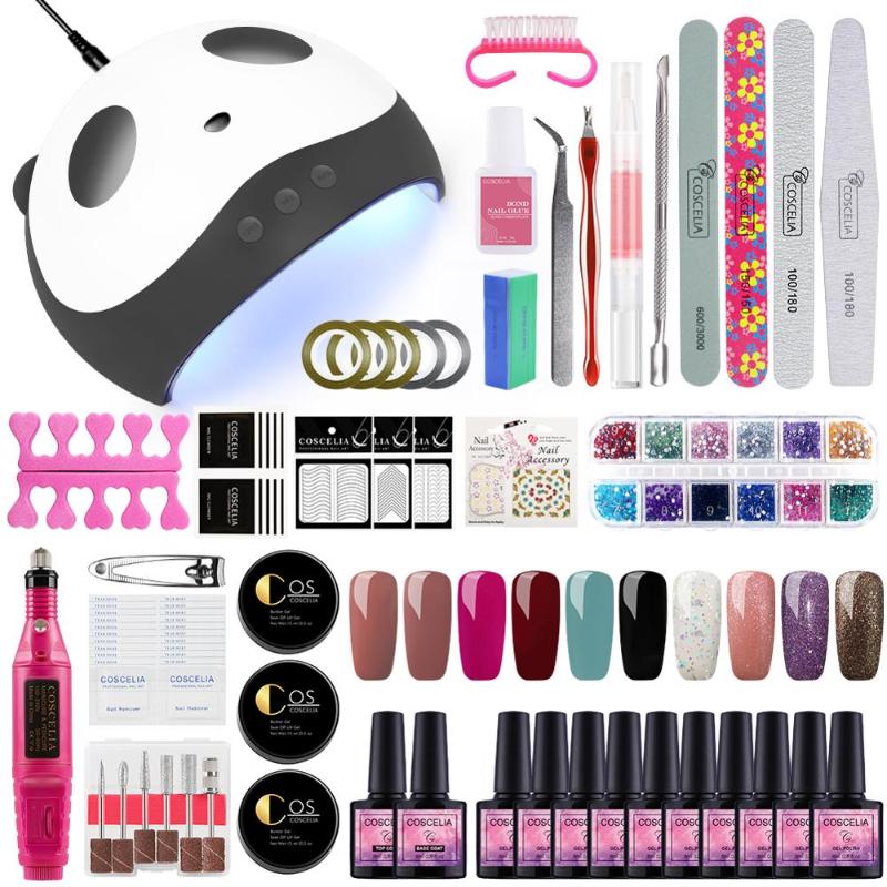 

COSCELIA 8ML Gel Nail Polish Set With Lamp Manicure Set Nail Kit Tools For Manicure For Gel Varnish