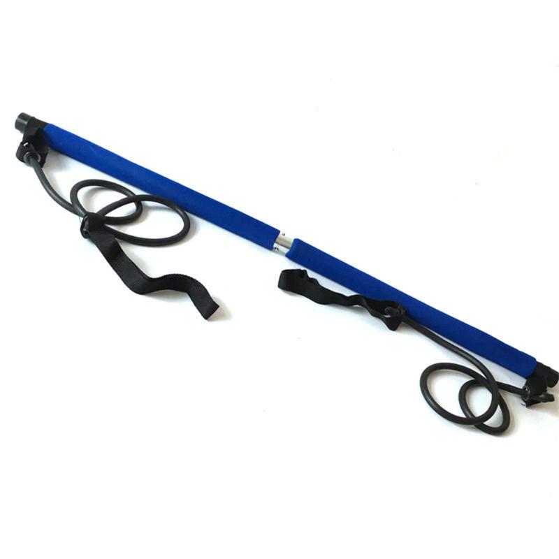 

Gym Elastic Twisting Fitness Household Pilates Stick Stretch With Resistance Band Bodybuilding Yoga Exercise Portable Training, As pic