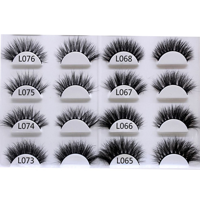 

1 Pair Natural 3D Mink Hair False Eyelashes Soft Long Thick Eye Lashes Wispy Makeup Beauty Extension Tools