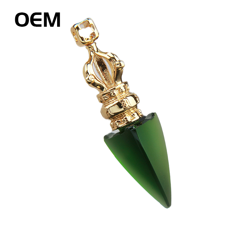 

SANMANTUO Religious Jewelry Glass Vajra Pendant Vintage Jewelry Men's and Women's Necklace