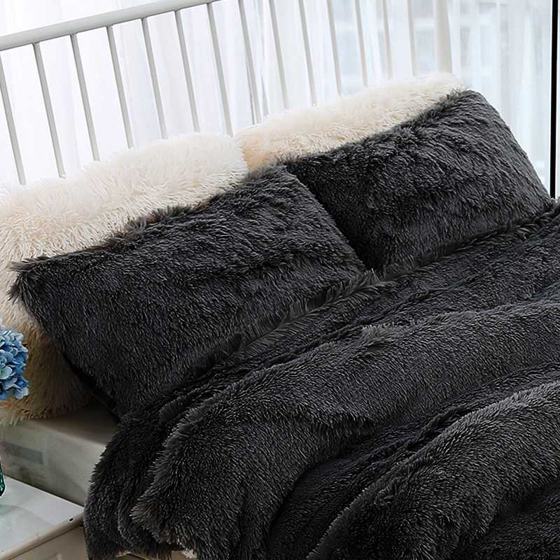 

Warm Elegant Cozy Plush Pillowcase Super Soft Long Shaggy Faux Fur Pillow Cover Home Decorative Sleeping Pillowcases Pillow Case, Pink
