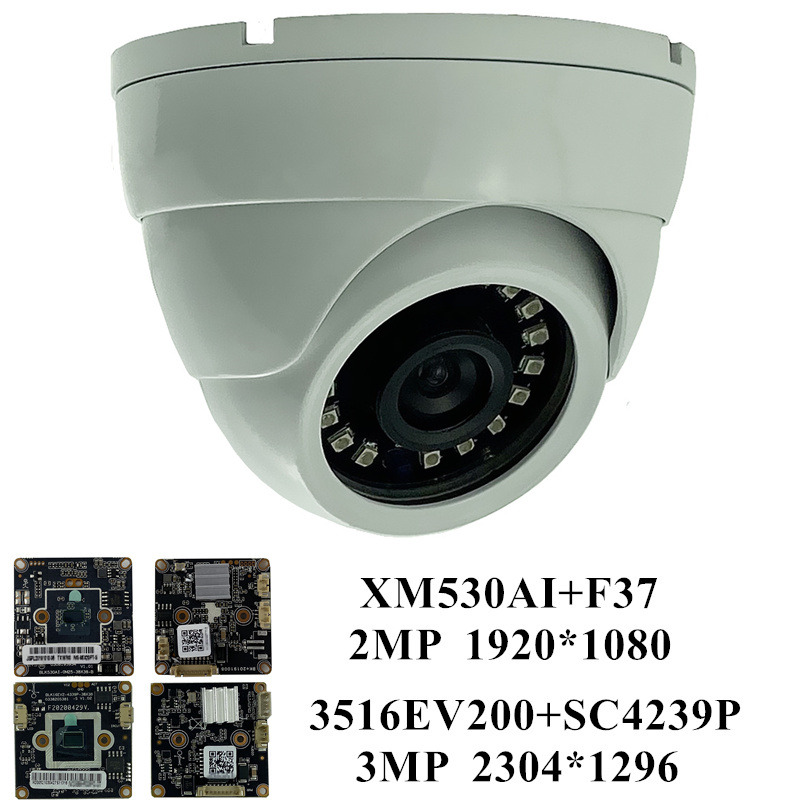 

3MP 2MP IP Metal Ceiling Dome Camera H.265 3516EV200+SC4239P 2304*1296 XM530+F37 1080P 18 LEDs IRC ONVIF CMS XMEYE P2P RTSP