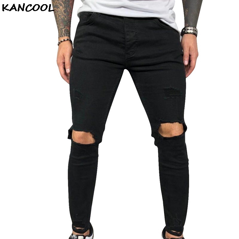 

Adisputent Mens Destroyed Skinny Jeans Cool Stretch Ripped Denim Trousers For Men Casual Slim Fit Hip Hop Pencil Pants With Hole, Blue