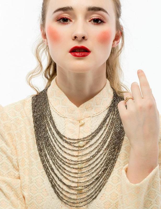 

2020 Bib Multi Layers Pendant Chunky Chain Necklace for Women New Design Metal Maxi Spring Statement Necklace Jewelry