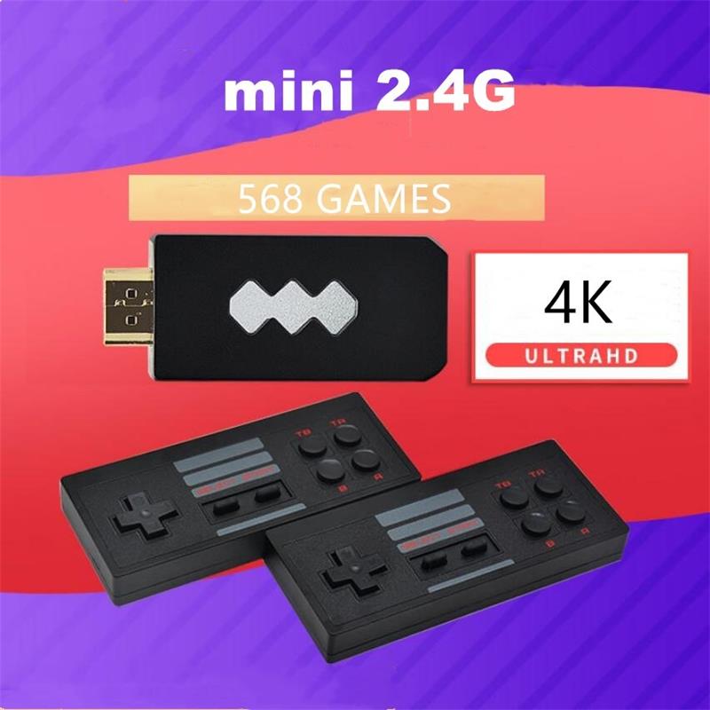 

Newest 4K HD Video Game Player Wireless Handheld Game Joystick Can Store 568 Games Mini Retro Console Wireless Controller