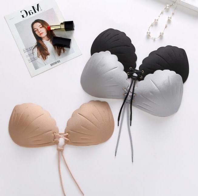 

Silicone Invisible Bra Self-adhesive Push Up Strapless Bras Shell Shape Formal Dress Wedding Evening Dress Silicone Bra Bueno