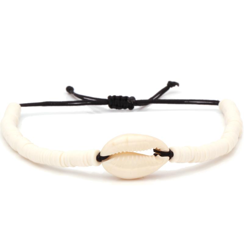 

Charm Bracelets 2021 Colorful Environmental Soft Clay Bracelet Multicolor Shell Bohemian Beach Cute Jewelry