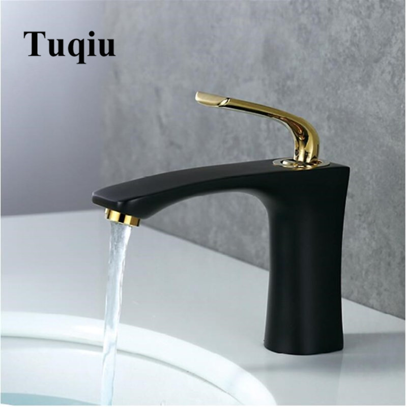 

Vidric Basin Faucets Gold white Bathroom Sink Faucets Single Handle Hot Cold Wash Mixer Water Tap lavatory water mixer