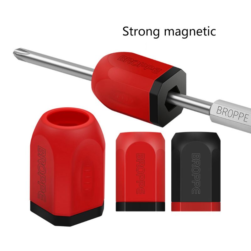 

Screwdriver Bits Magnetic Ring Sleeve 1/4\" 6.35mm Strong Magnetizer Screw Sleeve A69D