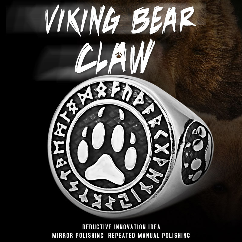 

Beier 316L Stainless steel nose viking men ring Bear runes word Odin 's Symbol Amulet Myth scandinavian jewelry LR618