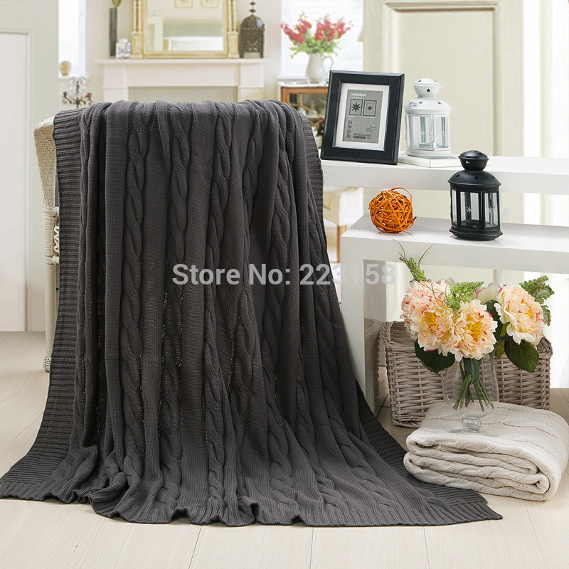 

Blankets 130*170cm Furniture 2014 100% Cotton Summer Big Flower Knitted Blanket Yarn Air Conditioning