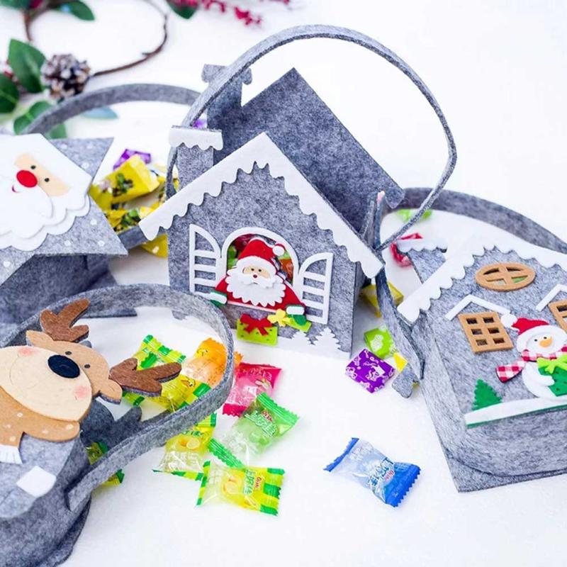 

Children Gifts Handbag Xmas Gift Holder Bag Christmas Cookie Candy Bag Xmas New Year Decorations Gift
