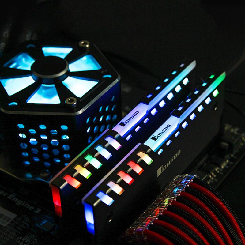 

RAM Desktop Memory Cooling Vest RGB 256 Color Automatic Change Households Computer Accessories for Jonsbo NC-2 2x