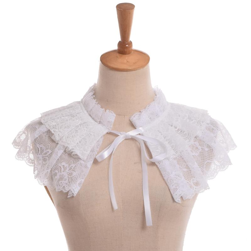 

Scarves Steampunk Lace Neck Ruff Lolita Collar Mini Cape Cosplay Accessory