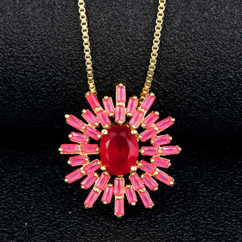 

New Design Copper Zircon Geometric Choker Necklace Pendant Crystal Rhinestone Chain Necklace Creative CZ Necklaces Jewelry