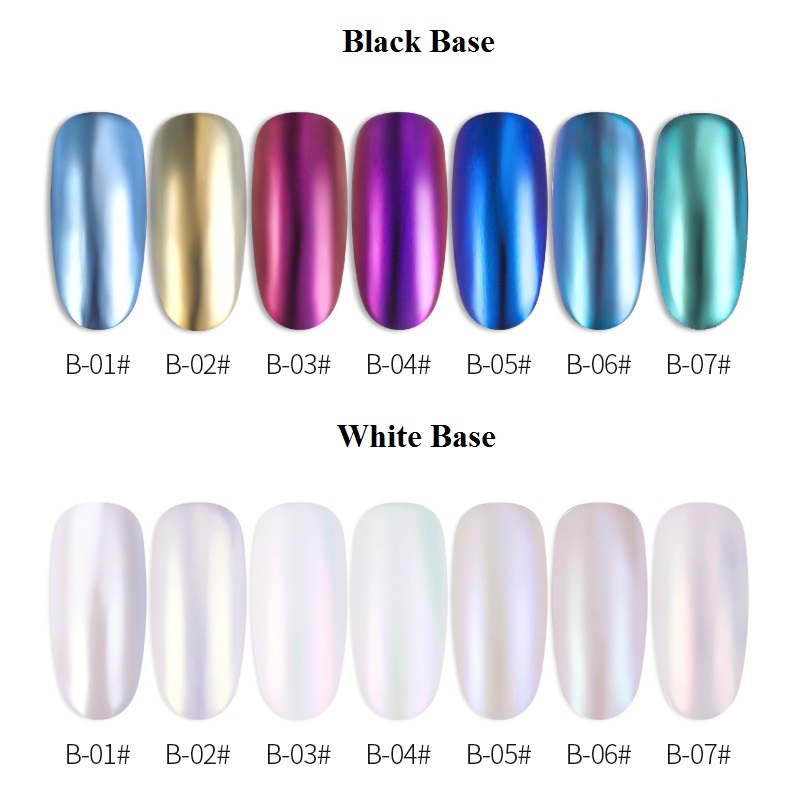 

1 box Nail Mirror Glitter Chrome Pigment Powder Laser Holographic White Powder Dust Glitter Nail Art Decorations Manicure F570
