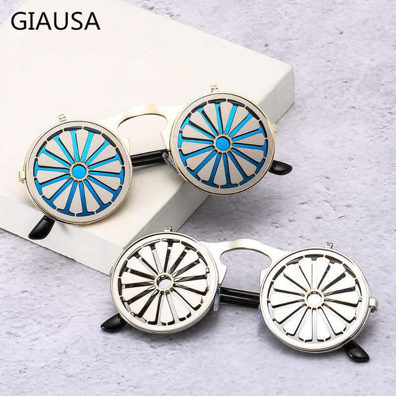 

GIAUSA Fashion Sunglasses Crystal Flowers Eyewear Female Lady UV400 Oculos