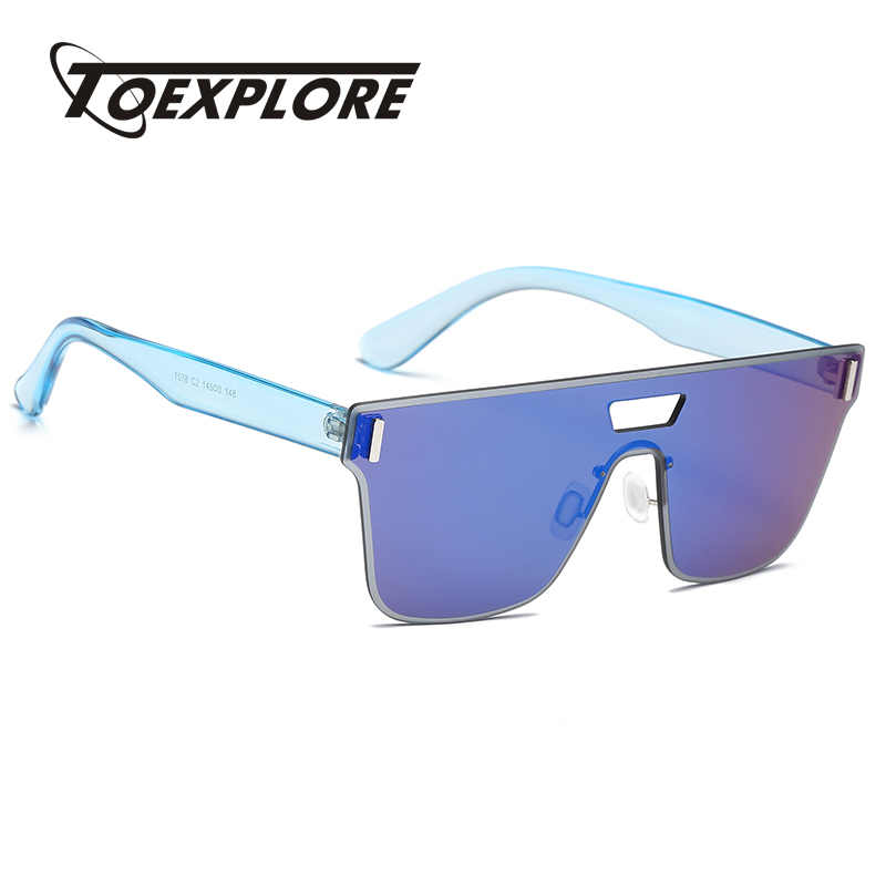 

TOEXPLORE New Fashion Women Men Sunglasses Shield Brand Designer Eyewear Retro Goggles Luxury Sun Glasses High Quality UV400