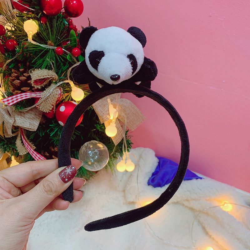 

Hot Hot Sale Panda Headband Headwear Hair Clip Cute Pins Brooch Headdress Lovely Girls Stuffed Animal Soft Plush Decoration
