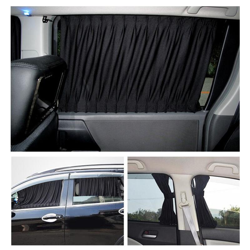 

A2pcs Car Curtain Side Window Shield Protector Sliding Easy Install Sun Visor Blinds Cover Cortinas Coche Sunshade
