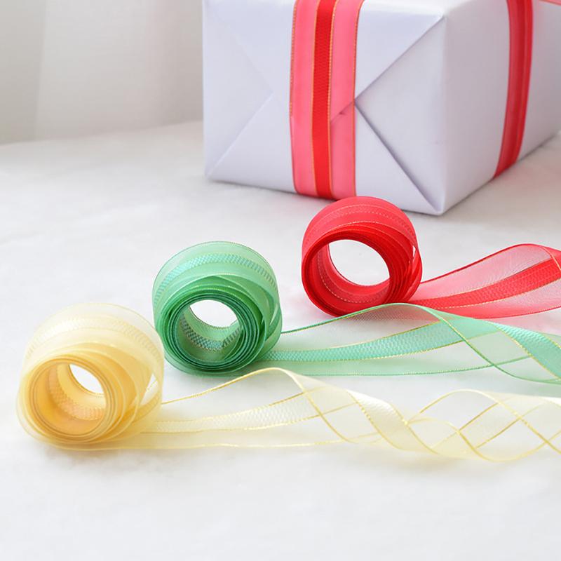 

Christmas Ribbon 2 m DIY Christmas Bow Xmas Ornament Holiday Wedding Decorations Ribbons Gifts Wrapping Supplies