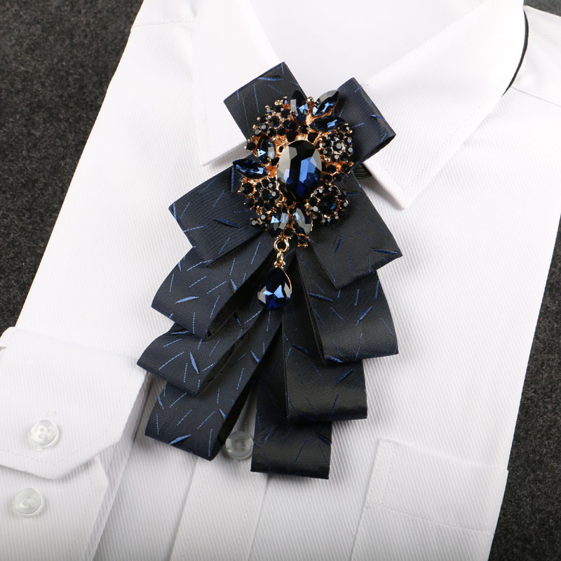 

2020 Fashion New Rhinestone Bowtie British Style Business Formal Dress Bow Tie Men's Dress Bridegroom Bowtie Wedding Accessories