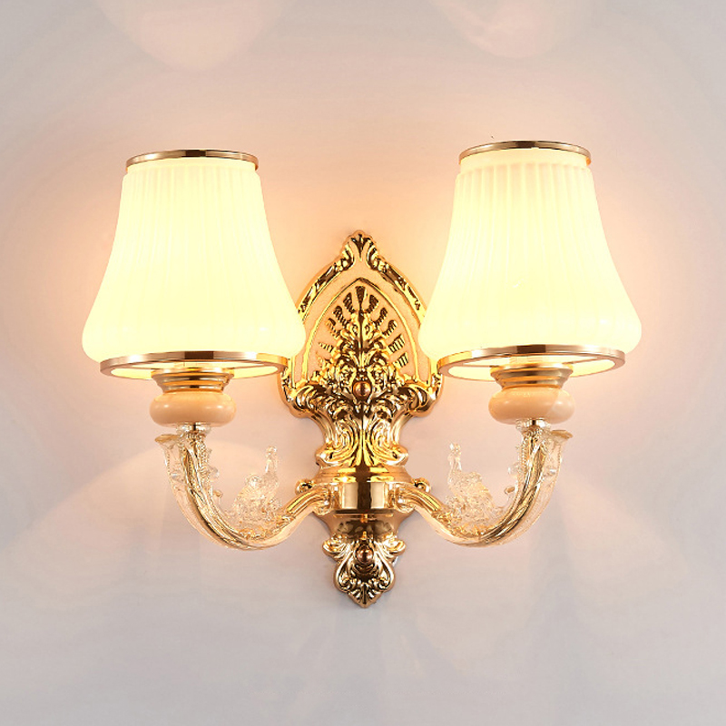 

Creative Modern LED glass Wall Lamp Bedroom Bedside Lamp Aisle European Living Room Background Wall Lamps Lights for Home