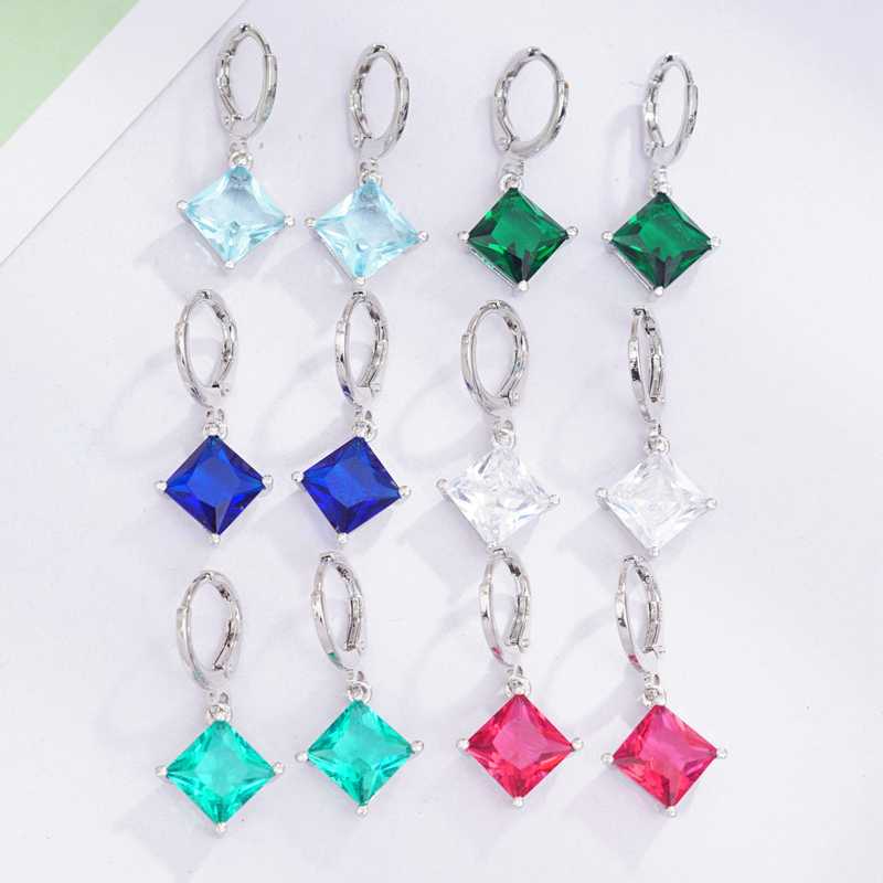

Geometric Square Earrings Cubic Zirconia Dangle/Drop Earrings for Women Fashion Jewelry