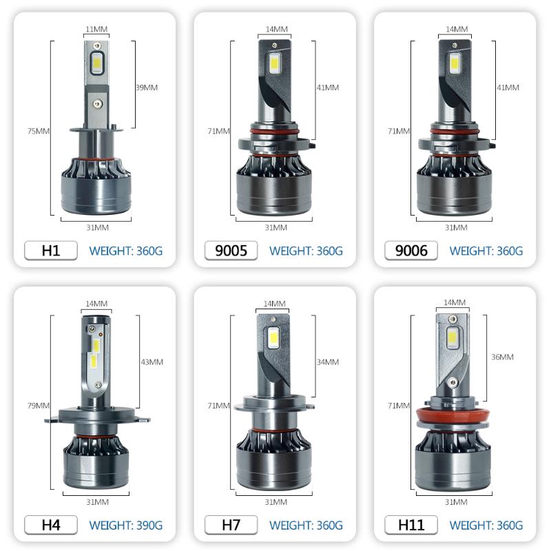 

1set*Car LED Headlight Bulbs 72W 8000LM H4 LED Headlight H7 H4 5202 H13 K2