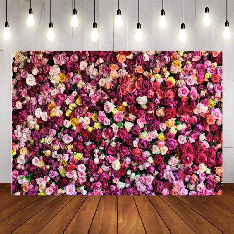 

Photography Backdrop wedding Birthday Party Rose Flowers Photo Background Photo Studio Backdrop Prop