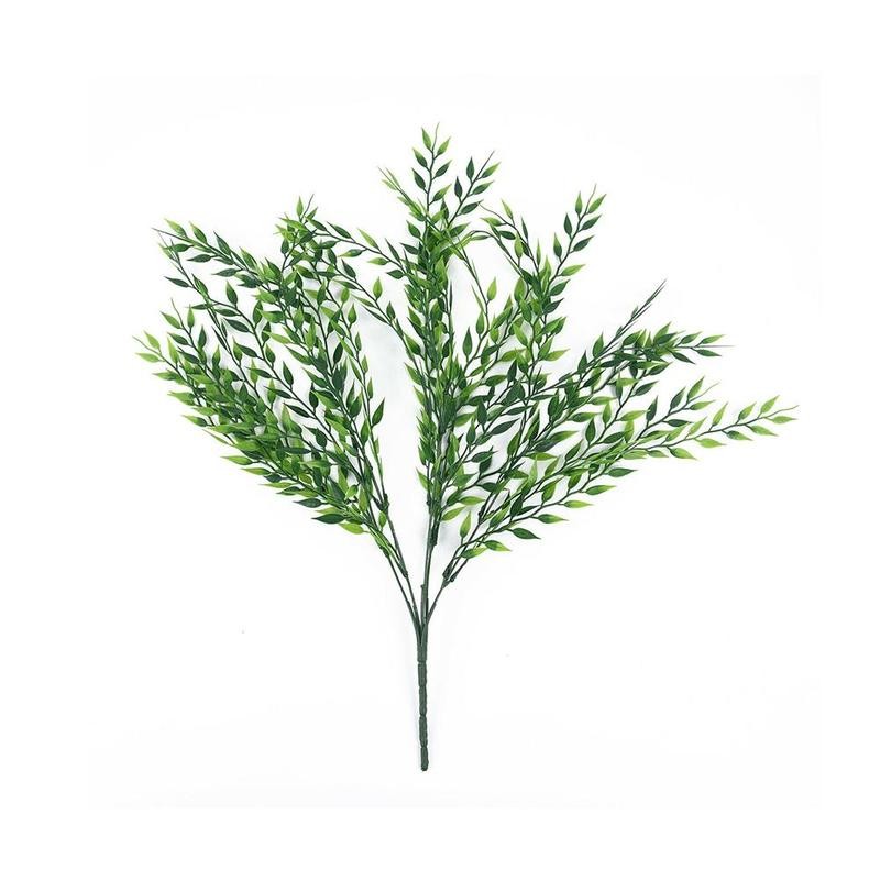 

5 Fork Artificial Fake Willow Plant Simulation Weeping Willow Wall Hanging Garden Decor