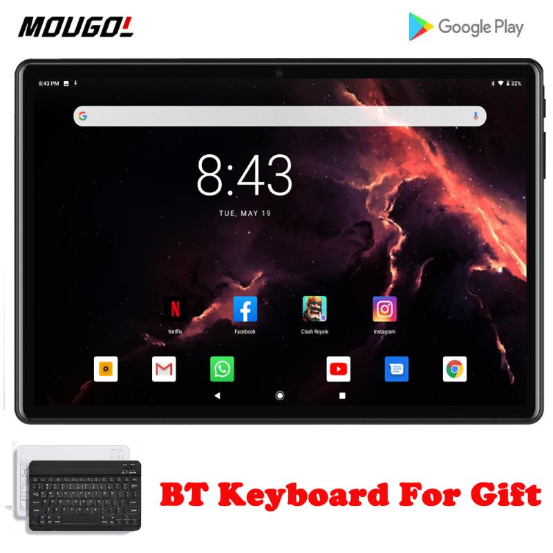 

New 10 Inch phone call Tablet SIM card Quad Core WiFi make call Tablet pc Android 9.0 WIFI bluetooth 2GB+32GB IPS Phablet 10.1, Black