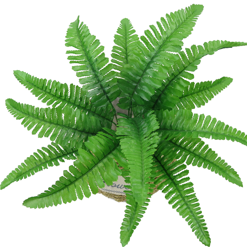 

7 Forks Simulation Green Plant Plastic Fake Foliage Artificial Persian Grass Leaves Home Garden Decoration Ornament, A3