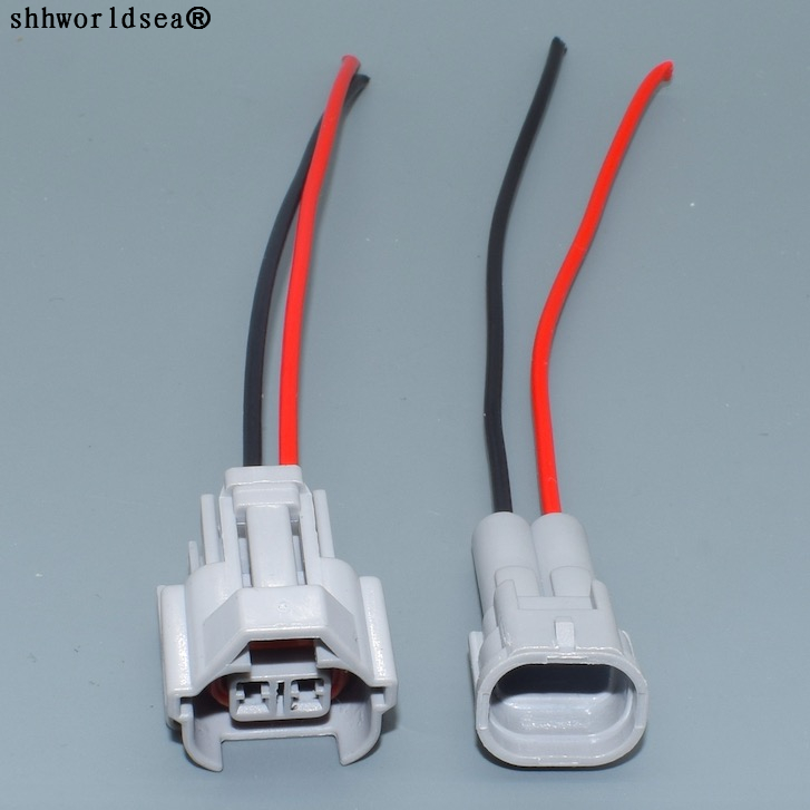 

shhworldsea 2 Pin way male female fuel injector wire connector 6189-0060 6180-2405 car