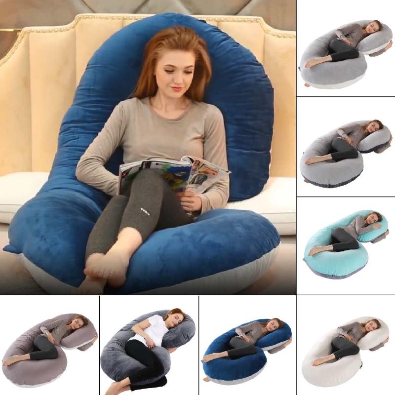 

Upgraded Pregnancy Pillow Full Filling Cotton Pregnant Pillow Cushion Long U Shape Maternity Plillow For Pregnant Women Sleeping