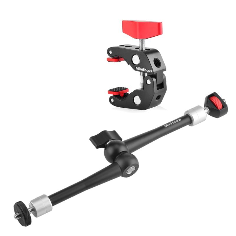 

11" Adjustable Articulating Friction Magic Arm Clamp Holder Mount Kit for DSLR Mirrorless Action Camera Monitor Video Vlog Rig