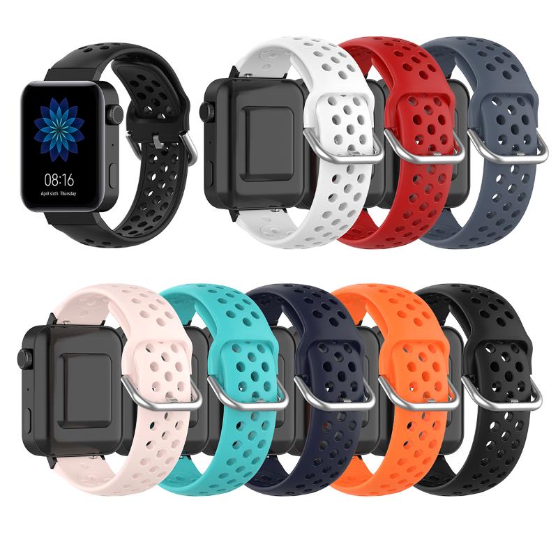 

Sport Silicone Band for Mi Watch 18mm Silicone Strap Bracelet for Mi Band New SmartWatch Pin Buckle